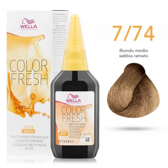 Wella Professionals Color Fresh 7/74 Ξανθό Καφέ Κόκκινο (75ml)