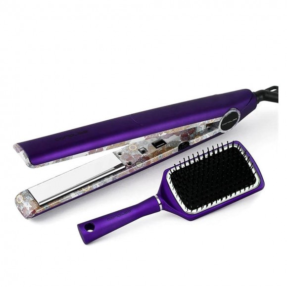Corioliss C1 Πρέσσα μαλλιών Ethnic Metallic Purple & Βούρτσα(Gift Pack)